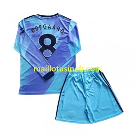 Maillot de Foot Arsenal Odegaard 8 Troisième 2024-25 Manches Longues - Enfant